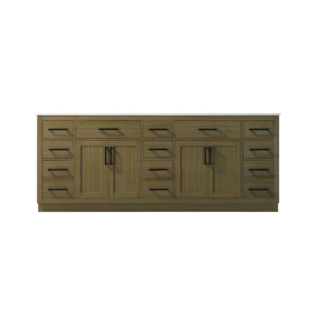 Alden 84 Inch Double Bathroom Vanity In Chestnut Brown. Picture 5