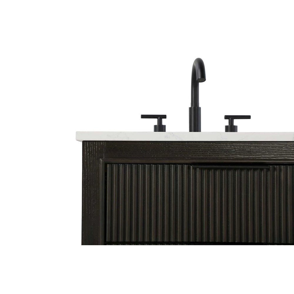 24 inch Single Bathroom Vanity in Chocolate Oak. Picture 6