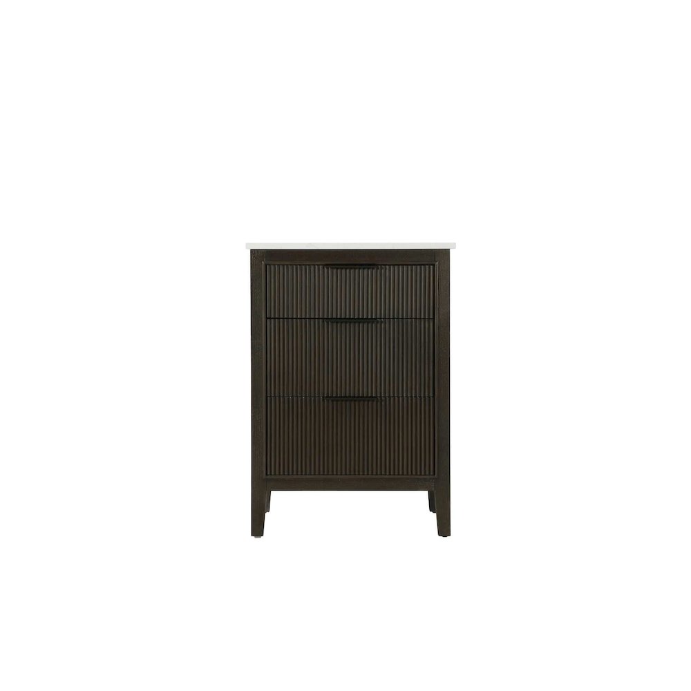 24 inch Single Bathroom Vanity in Chocolate Oak. Picture 9