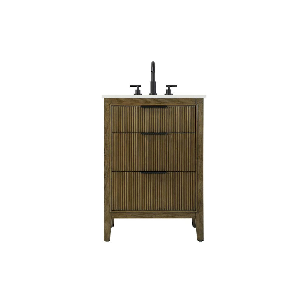 24 inch Single Bathroom Vanity in Hazel Oak. Picture 1