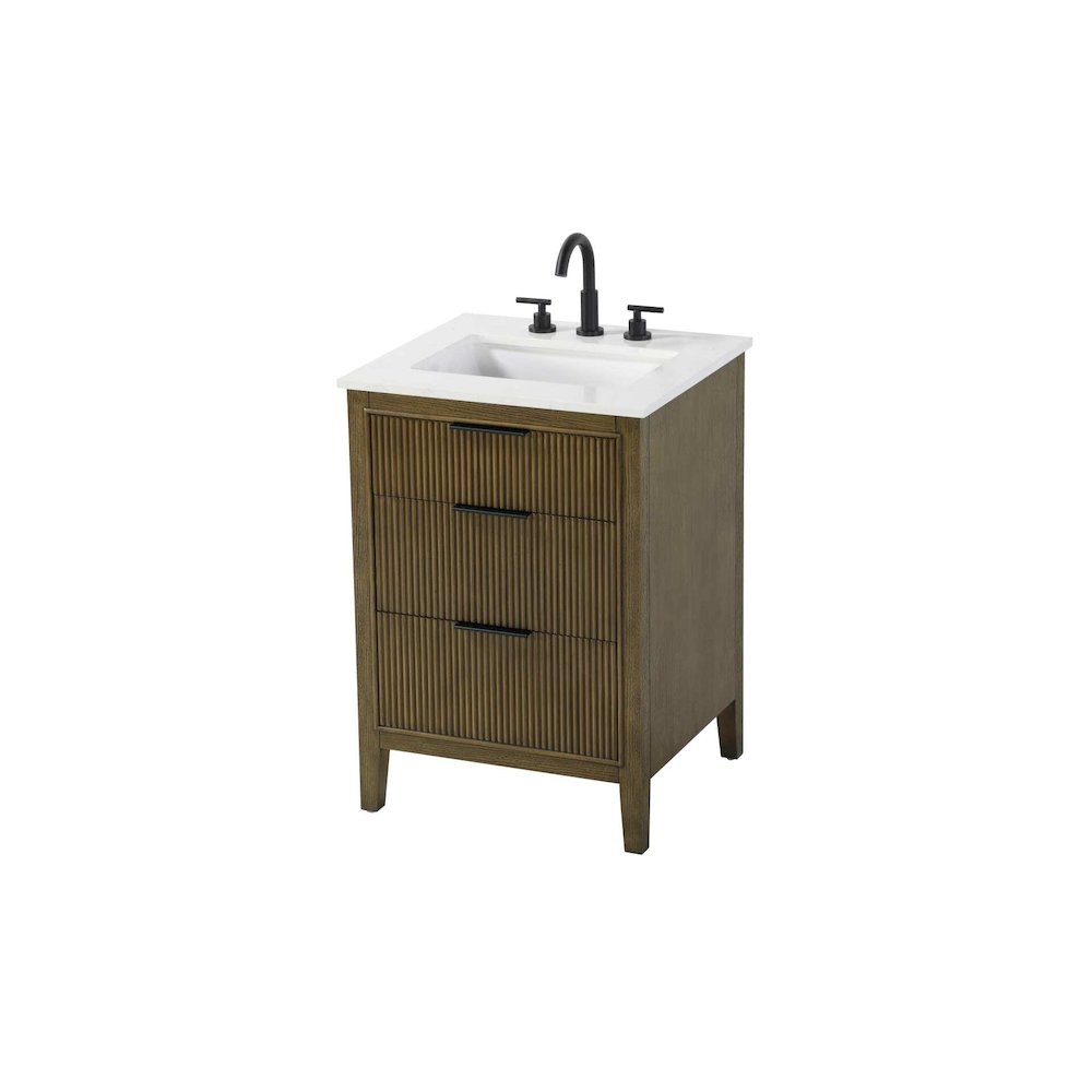 24 inch Single Bathroom Vanity in Hazel Oak. Picture 2