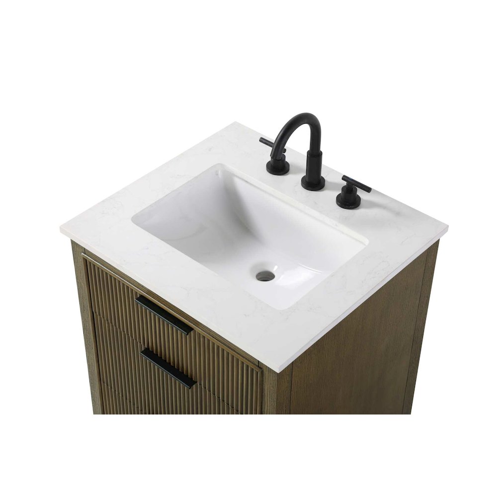 24 inch Single Bathroom Vanity in Hazel Oak. Picture 4