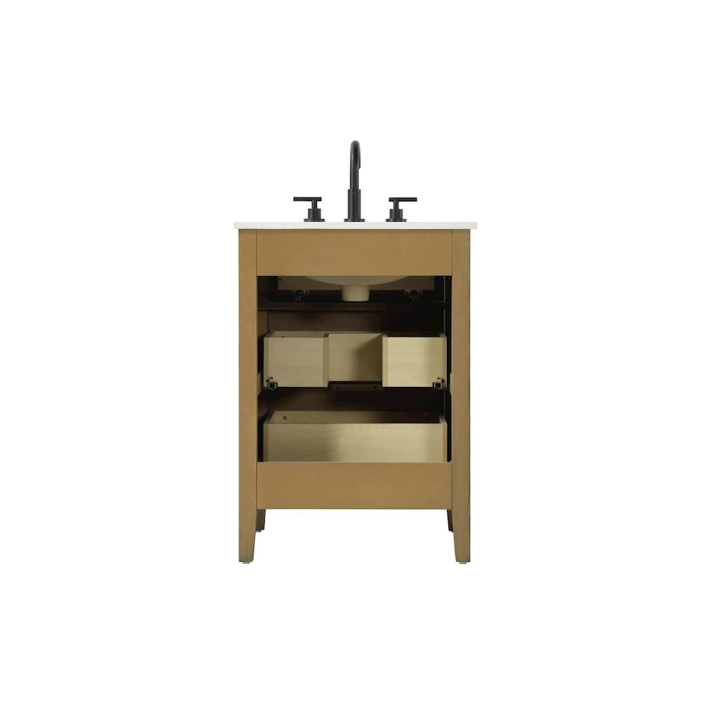 24 inch Single Bathroom Vanity in Hazel Oak. Picture 8