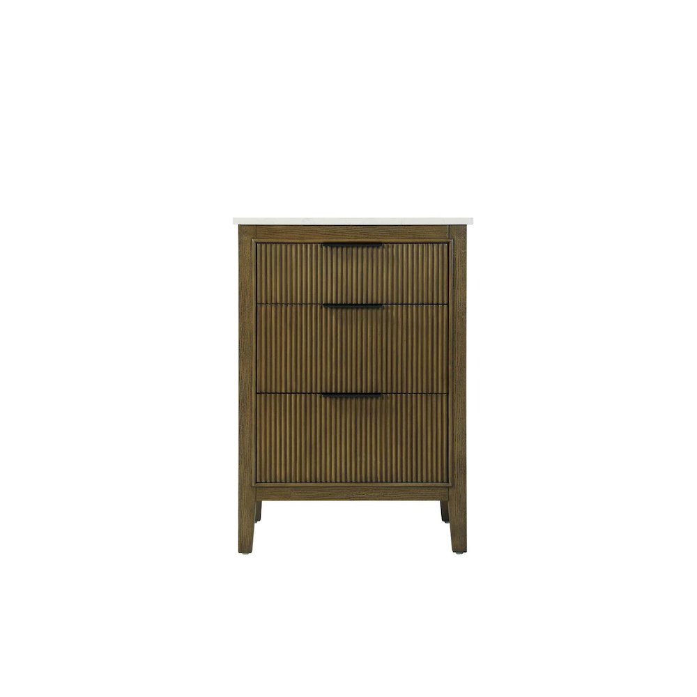 24 inch Single Bathroom Vanity in Hazel Oak. Picture 9