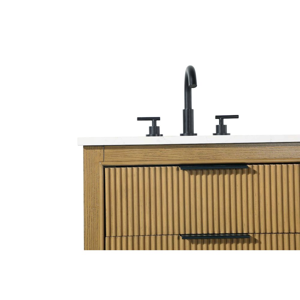 24 inch Single Bathroom Vanity in Honey Teak. Picture 8