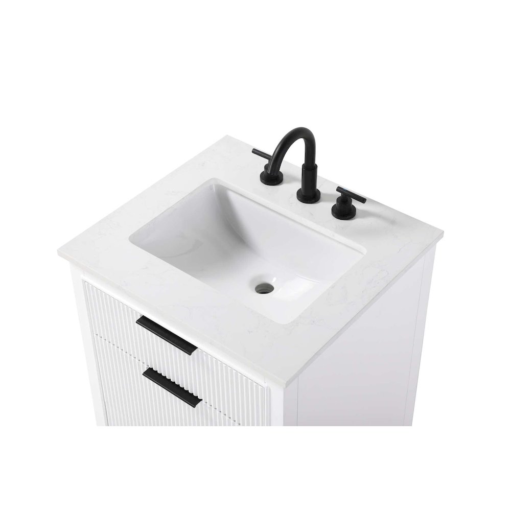 24 inch Single Bathroom Vanity in White. Picture 4