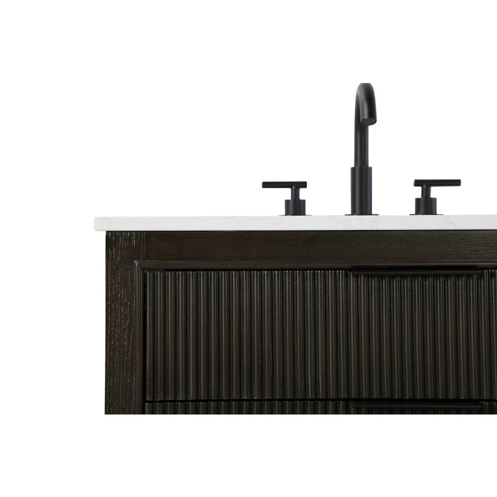 30 inch Single Bathroom Vanity in Chocolate Oak. Picture 6