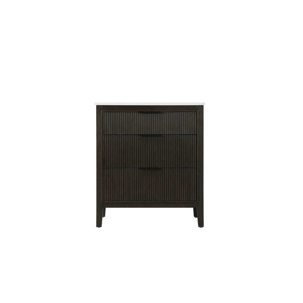 30 inch Single Bathroom Vanity in Chocolate Oak. Picture 9