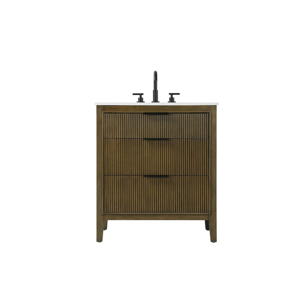 30 inch Single Bathroom Vanity in Hazel Oak. Picture 1