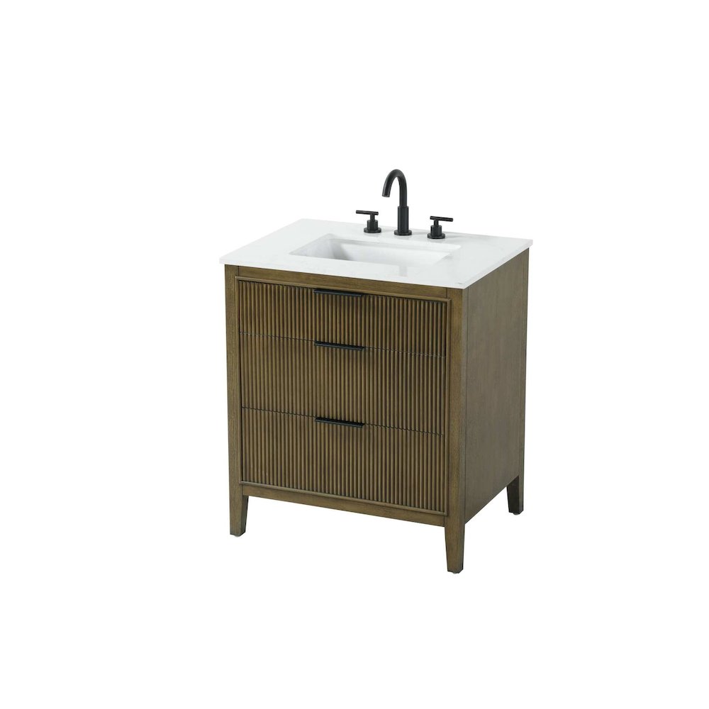 30 inch Single Bathroom Vanity in Hazel Oak. Picture 2