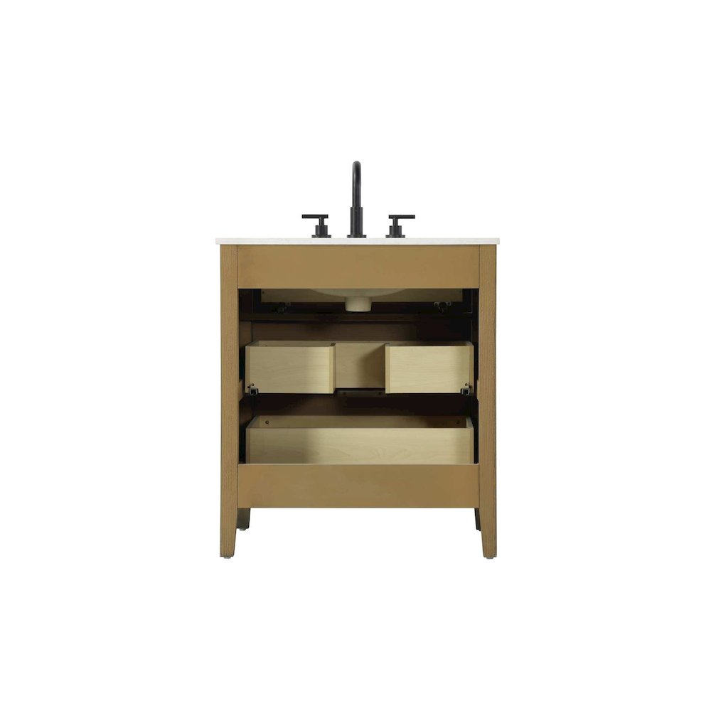 30 inch Single Bathroom Vanity in Hazel Oak. Picture 8