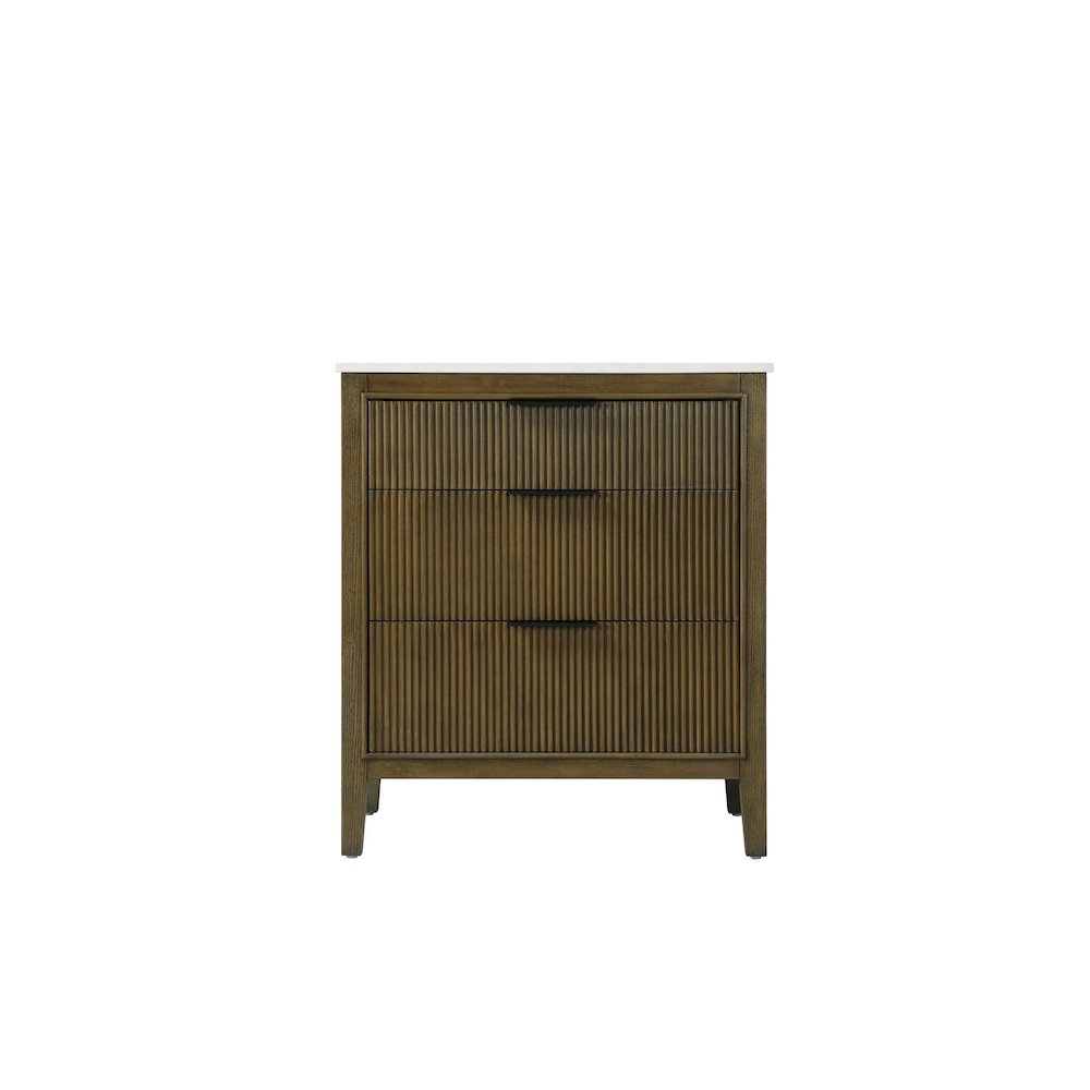 30 inch Single Bathroom Vanity in Hazel Oak. Picture 9