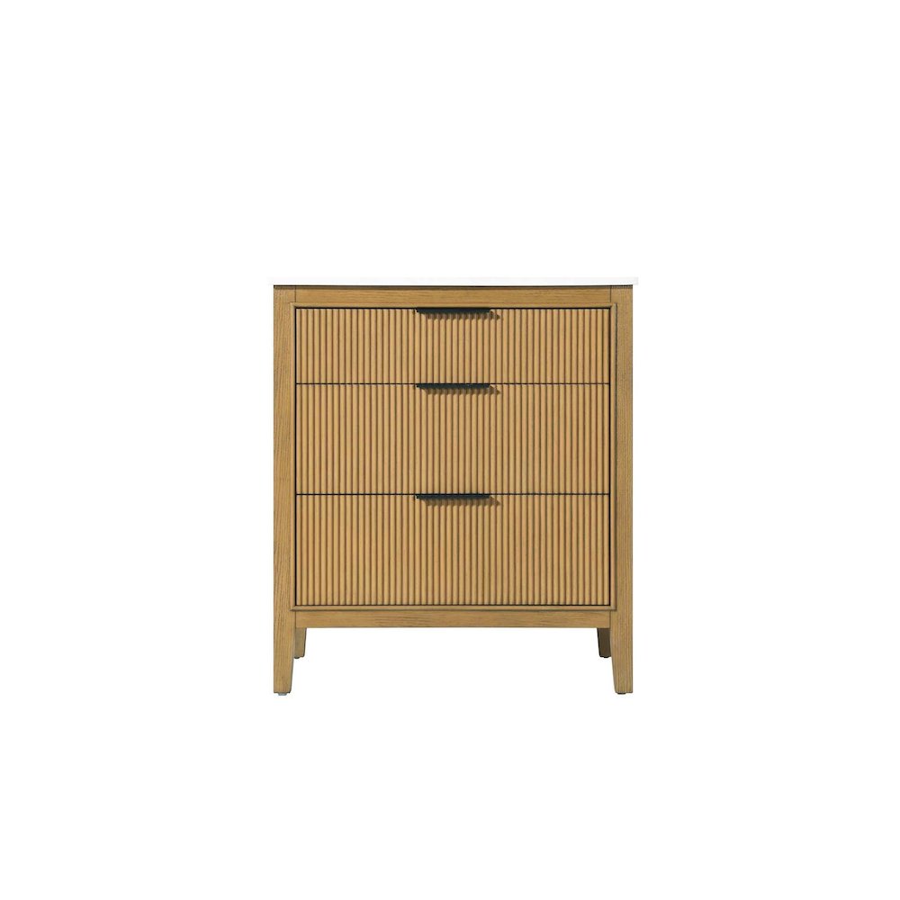 30 inch Single Bathroom Vanity in Honey Teak. Picture 11