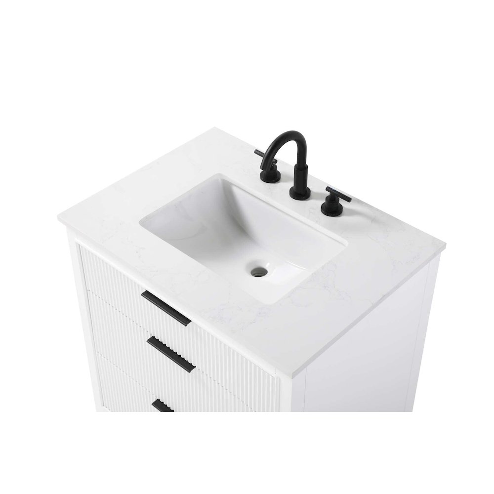 30 inch Single Bathroom Vanity in White. Picture 4