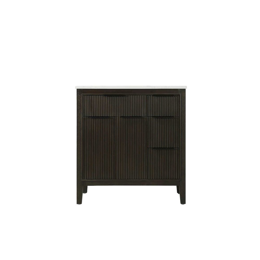 32 inch Single Bathroom Vanity in Chocolate Oak. Picture 9