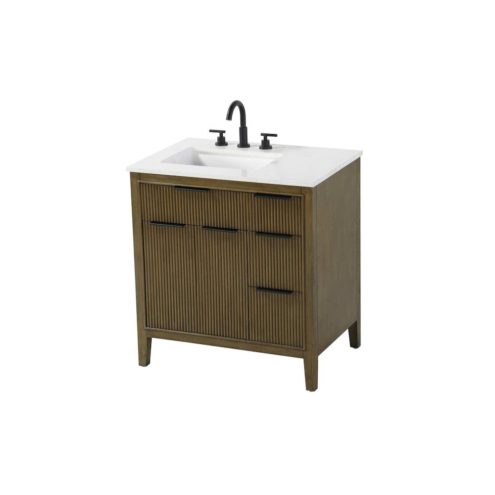 32 inch Single Bathroom Vanity in Hazel Oak. Picture 2