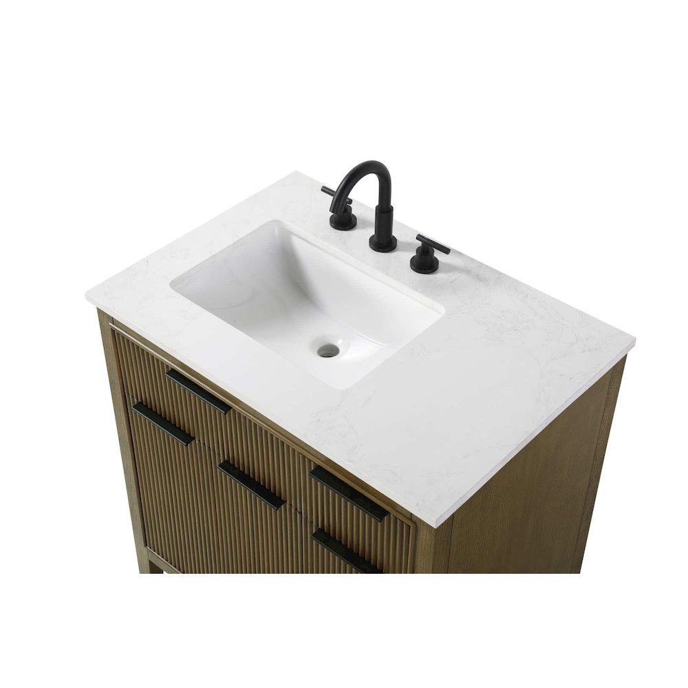 32 inch Single Bathroom Vanity in Hazel Oak. Picture 4