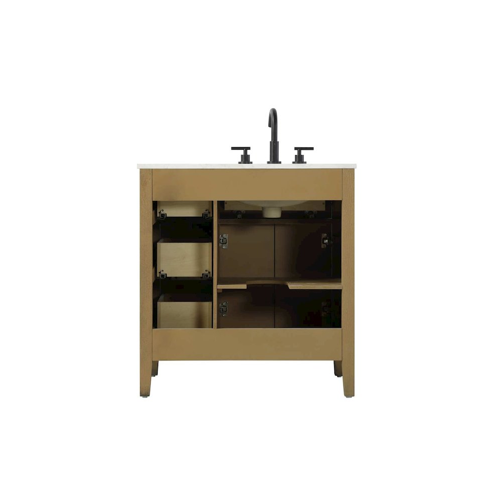 32 inch Single Bathroom Vanity in Hazel Oak. Picture 8