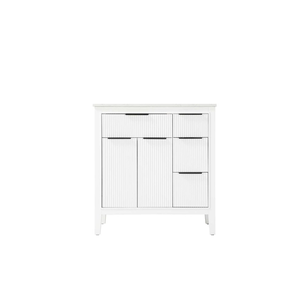 32 inch Single Bathroom Vanity in White. Picture 9