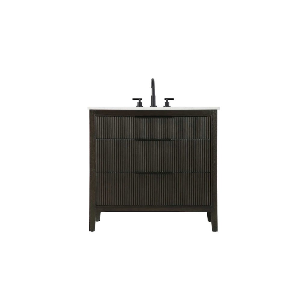 36 inch Single Bathroom Vanity in Chocolate Oak. Picture 1
