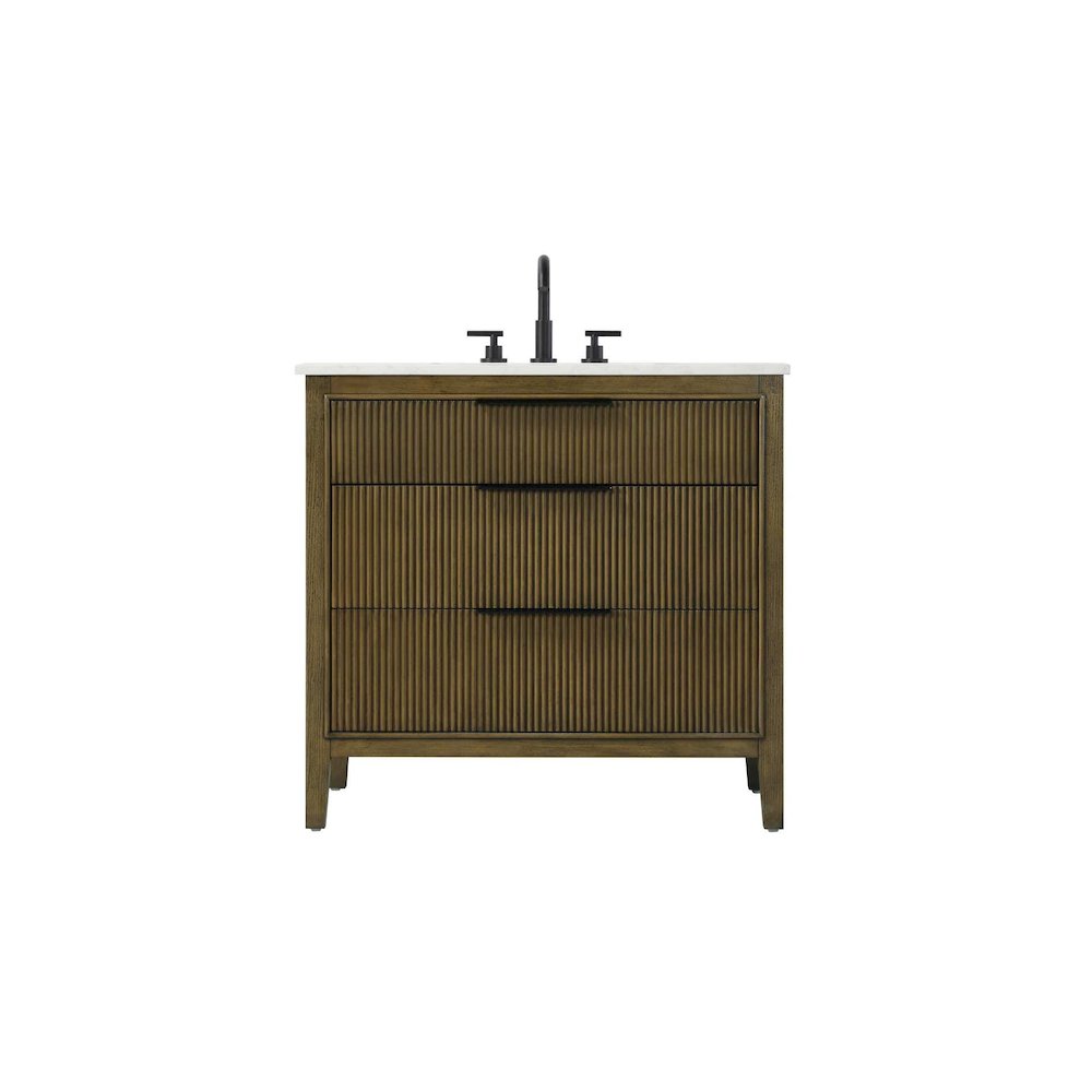 36 inch Single Bathroom Vanity in Hazel Oak. Picture 1