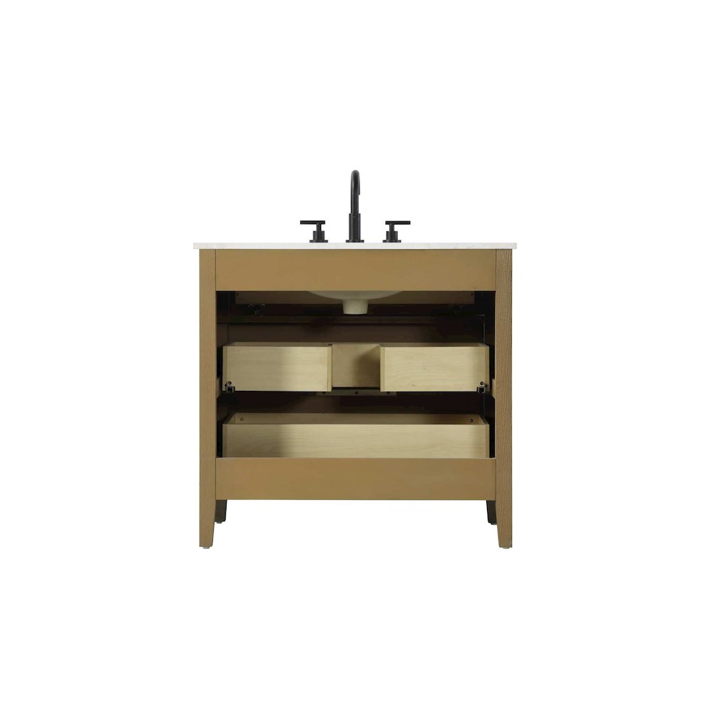 36 inch Single Bathroom Vanity in Hazel Oak. Picture 8