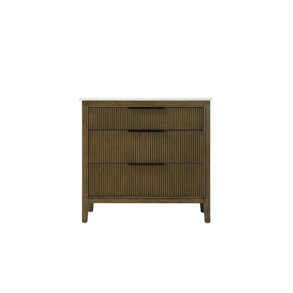 36 inch Single Bathroom Vanity in Hazel Oak. Picture 9