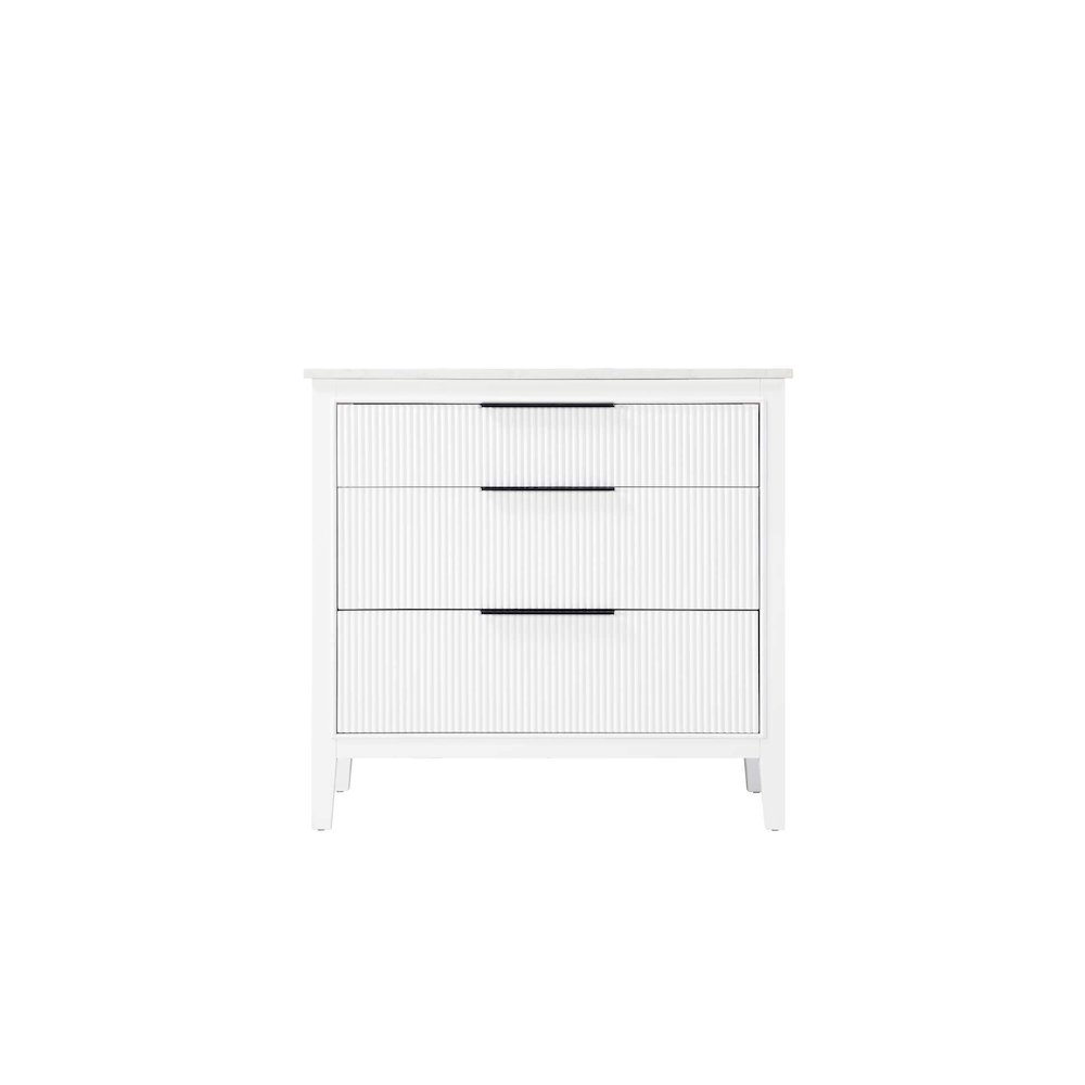 36 inch Single Bathroom Vanity in White. Picture 9