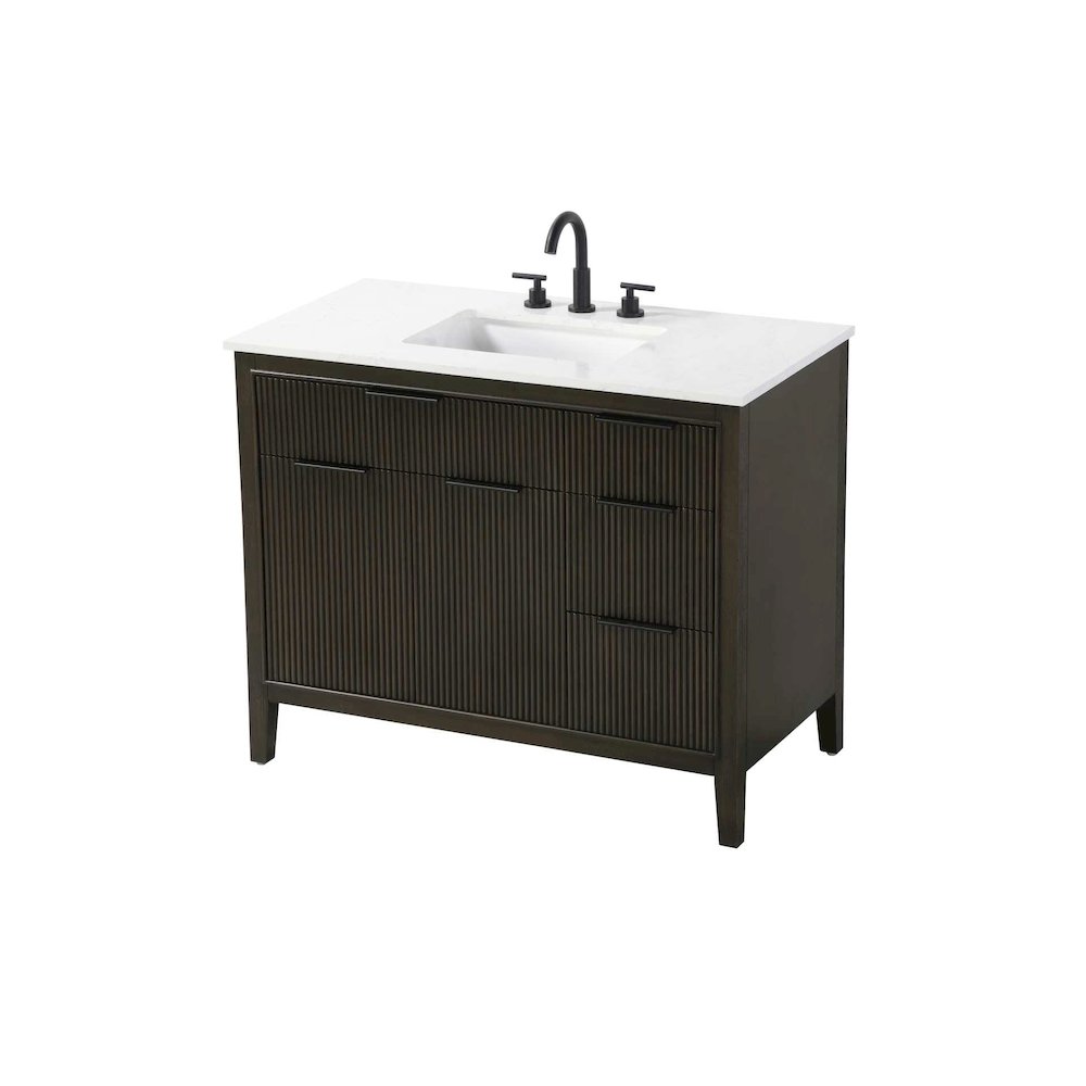 42 inch Single Bathroom Vanity in Chocolate Oak. Picture 2