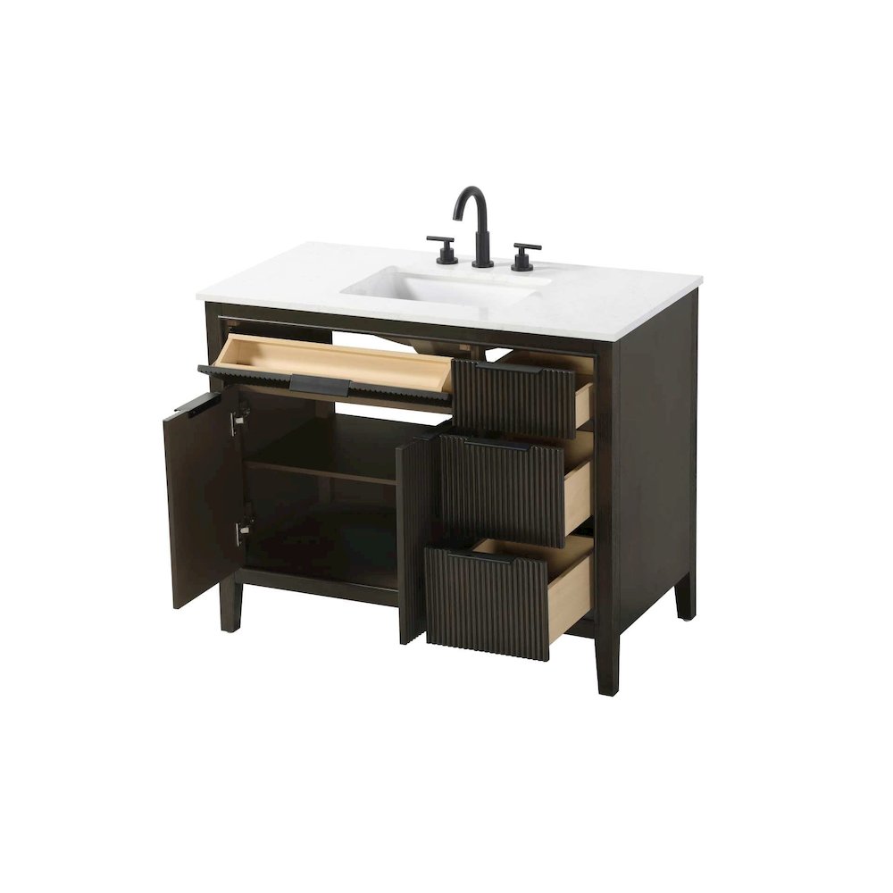 42 inch Single Bathroom Vanity in Chocolate Oak. Picture 3