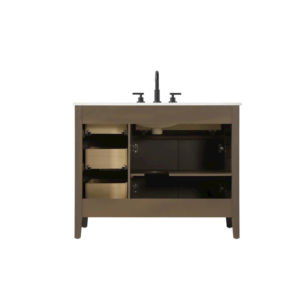 42 inch Single Bathroom Vanity in Chocolate Oak. Picture 8