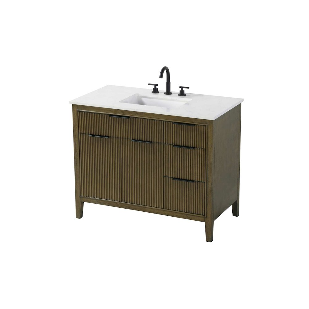 42 inch Single Bathroom Vanity in Hazel Oak. Picture 2