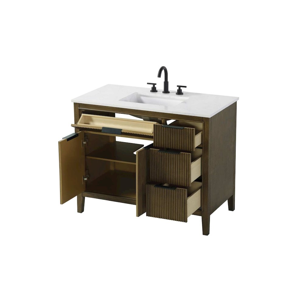42 inch Single Bathroom Vanity in Hazel Oak. Picture 3