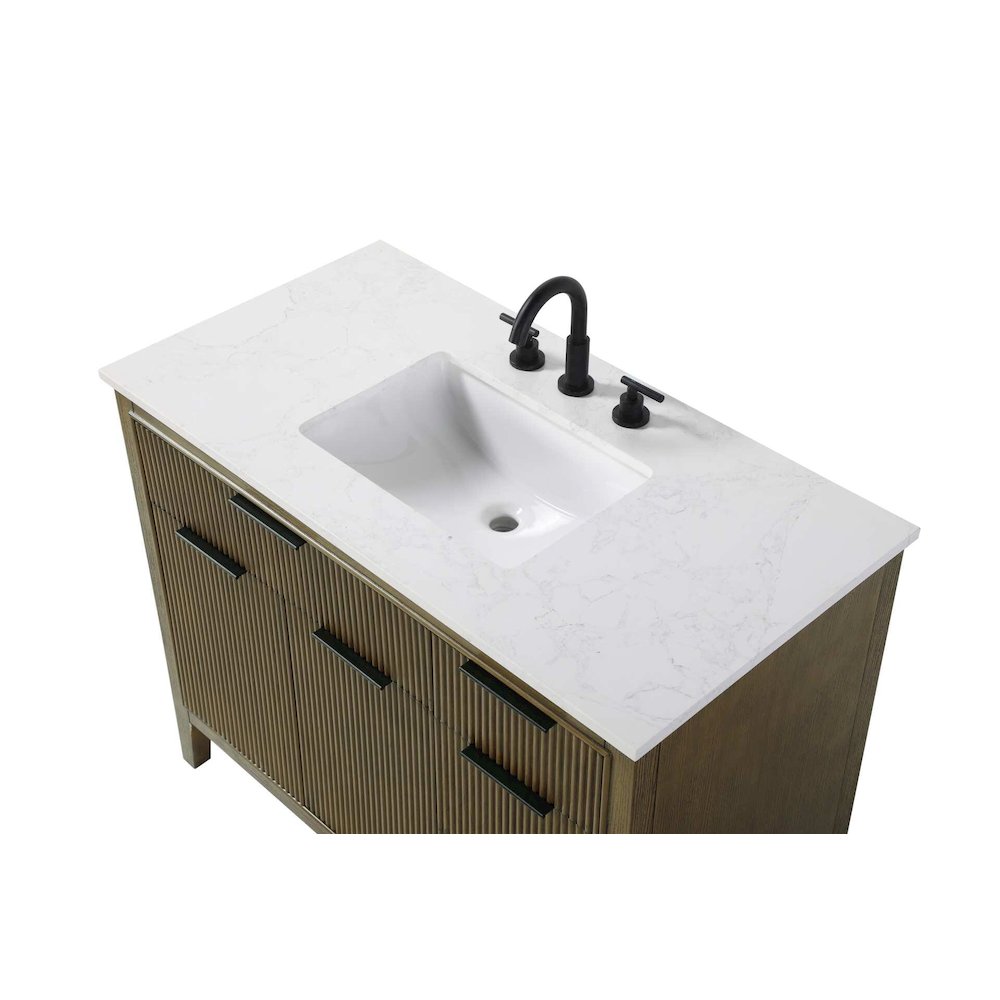 42 inch Single Bathroom Vanity in Hazel Oak. Picture 4
