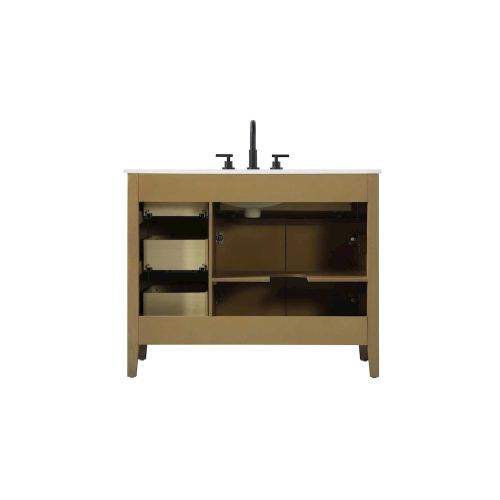 42 inch Single Bathroom Vanity in Hazel Oak. Picture 8