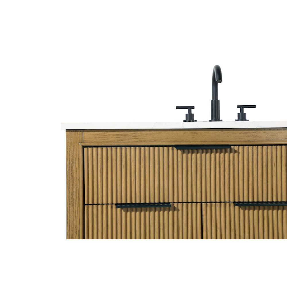 42 inch Single Bathroom Vanity in Honey Teak. Picture 8
