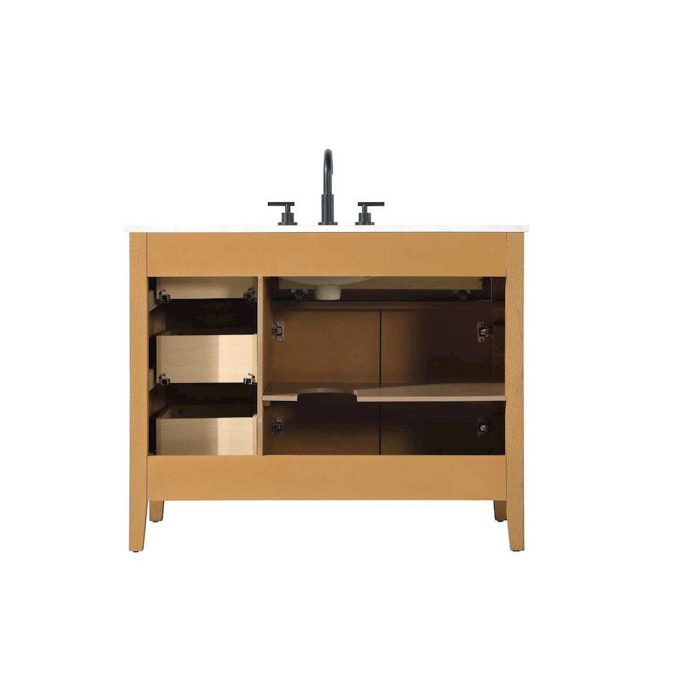 42 inch Single Bathroom Vanity in Honey Teak. Picture 10