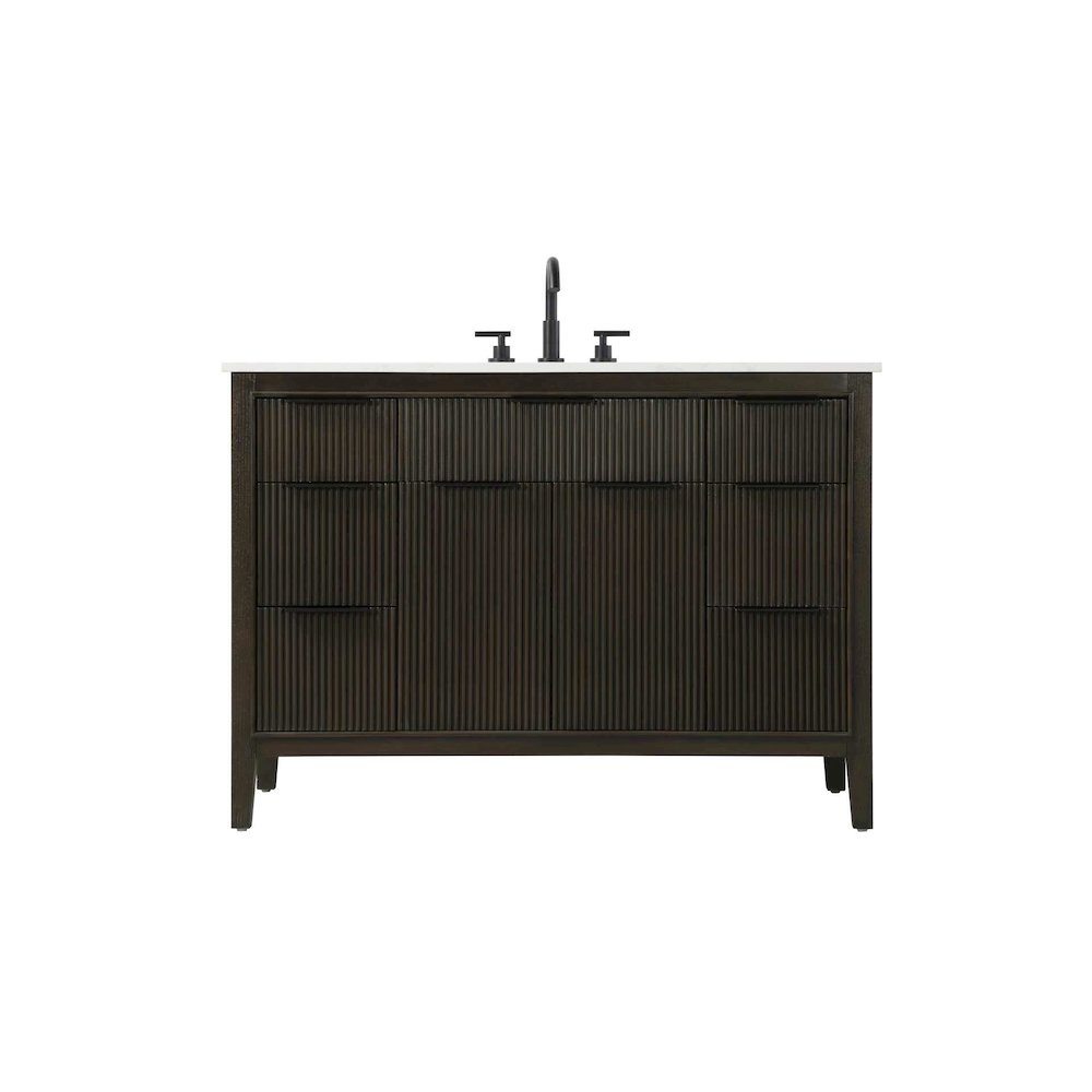 48 inch Single Bathroom Vanity in Chocolate Oak. Picture 1