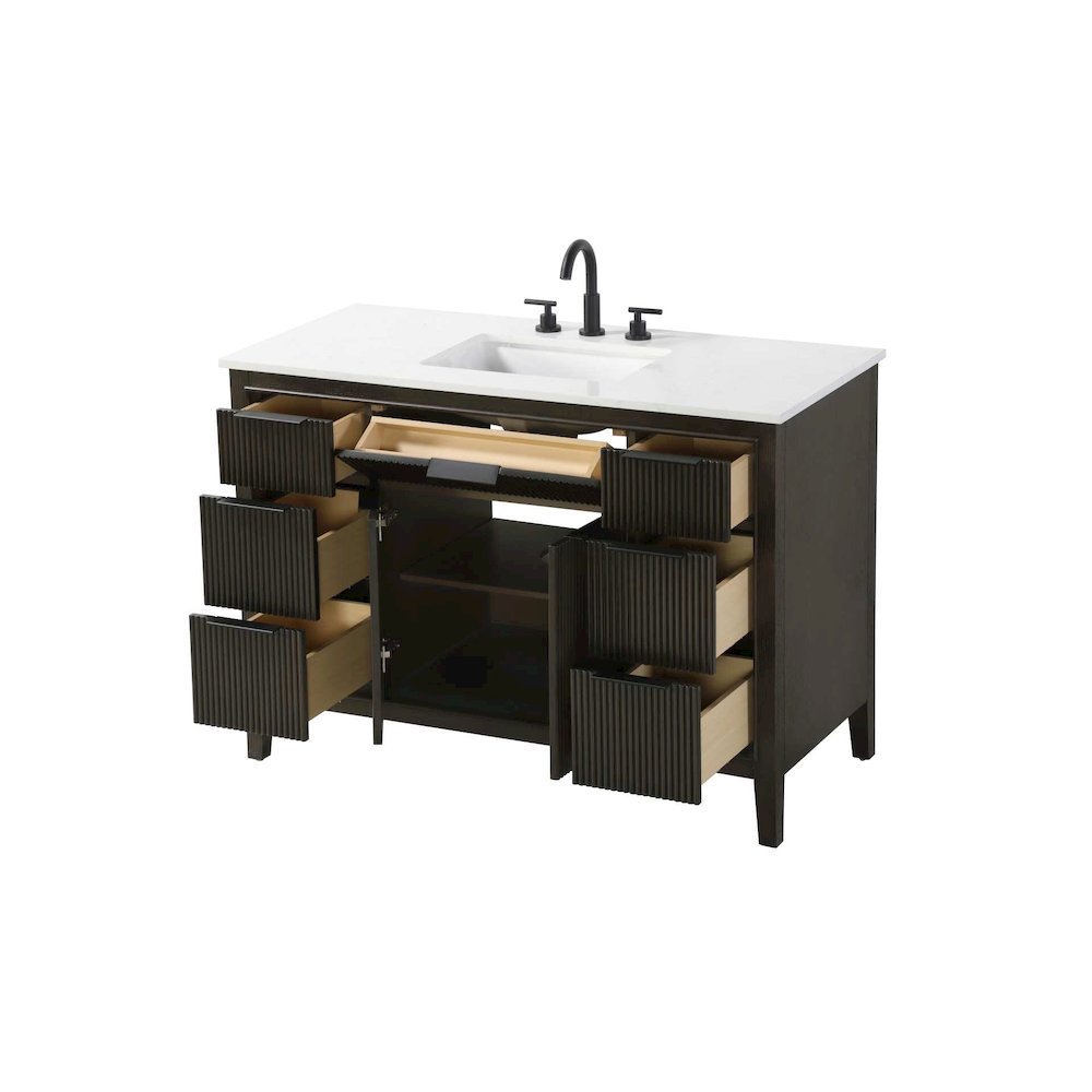 48 inch Single Bathroom Vanity in Chocolate Oak. Picture 3