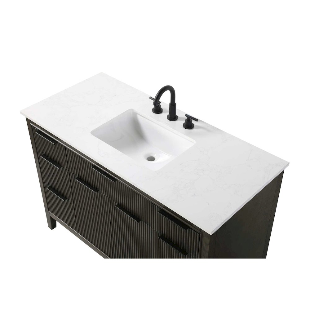 48 inch Single Bathroom Vanity in Chocolate Oak. Picture 4