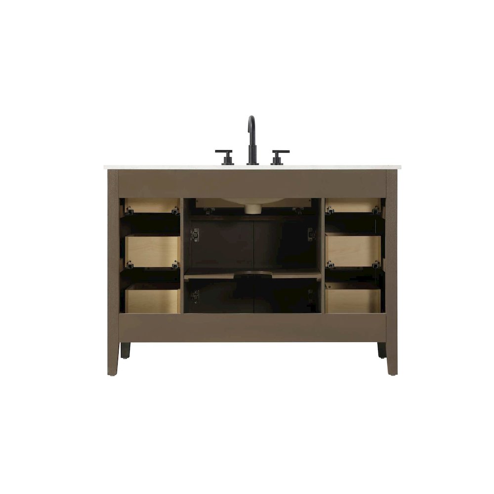48 inch Single Bathroom Vanity in Chocolate Oak. Picture 8