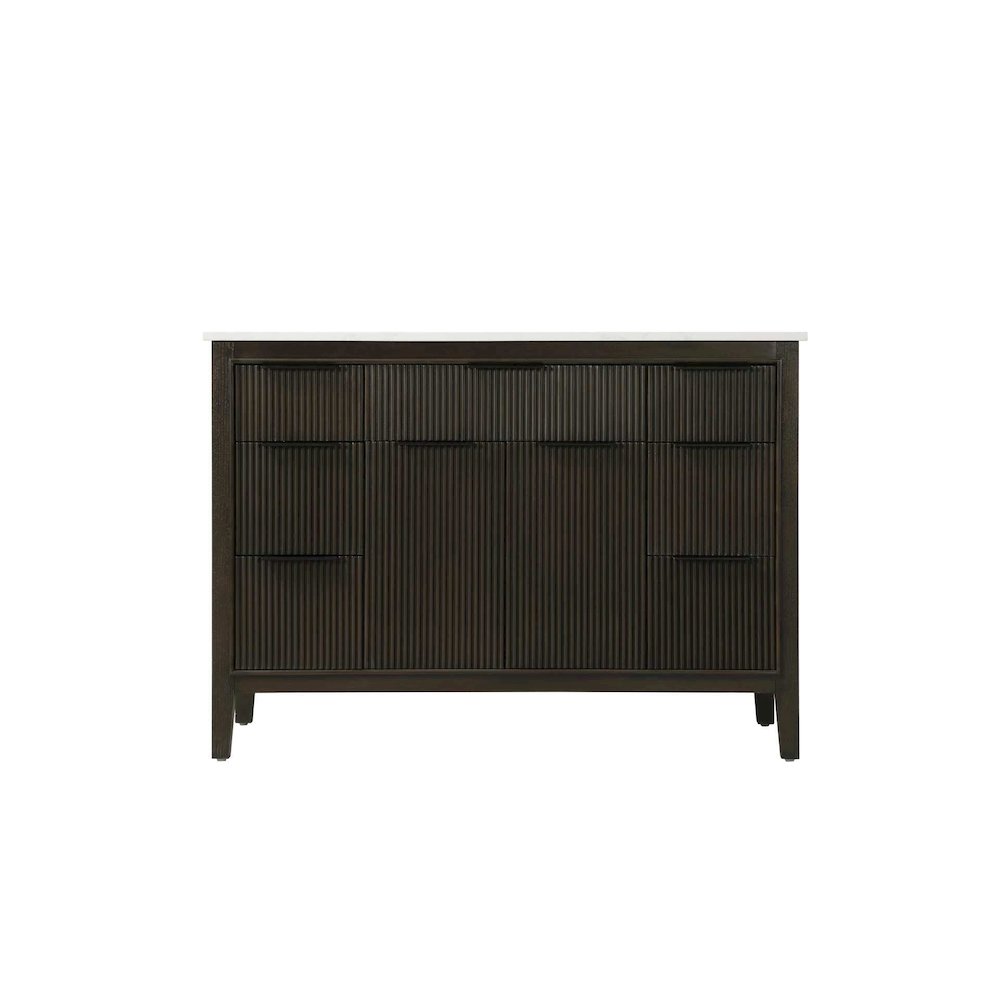 48 inch Single Bathroom Vanity in Chocolate Oak. Picture 9