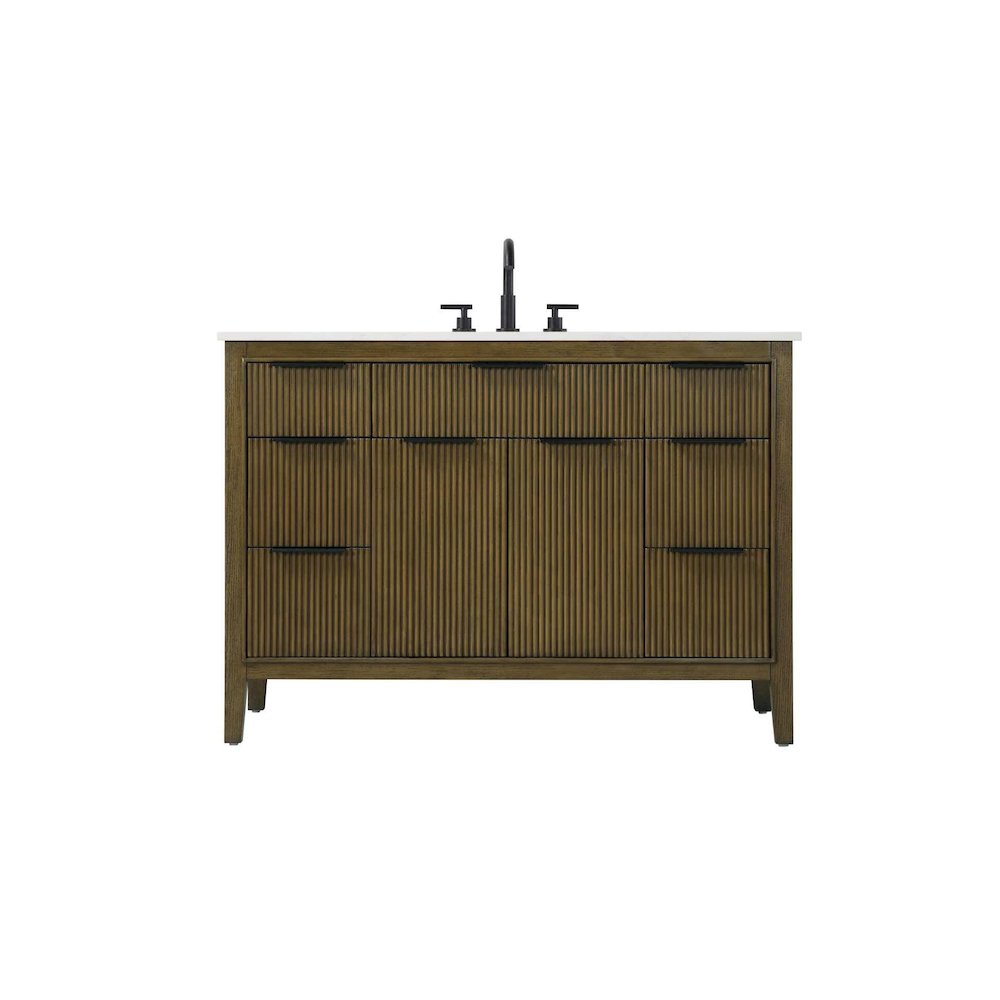 48 inch Single Bathroom Vanity in Hazel Oak. Picture 1