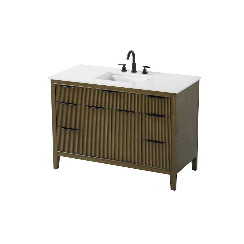 48 inch Single Bathroom Vanity in Hazel Oak. Picture 2