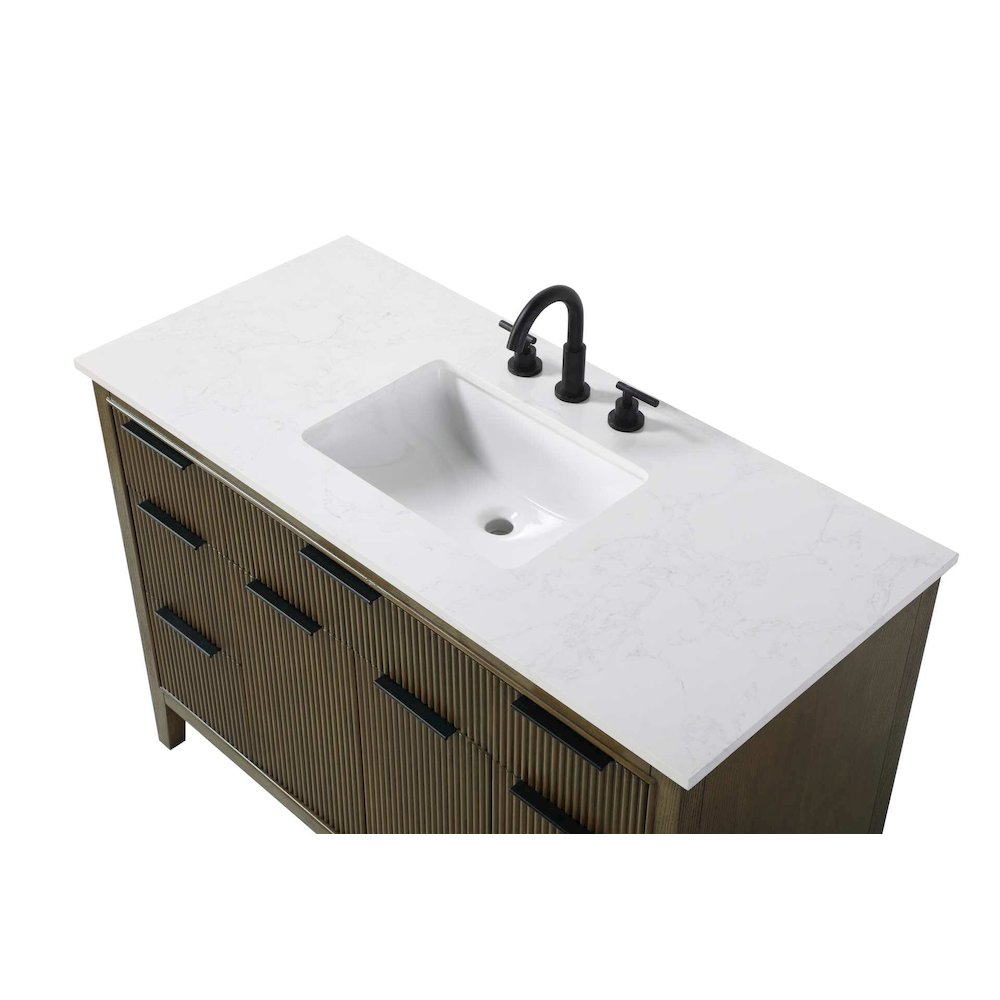 48 inch Single Bathroom Vanity in Hazel Oak. Picture 4