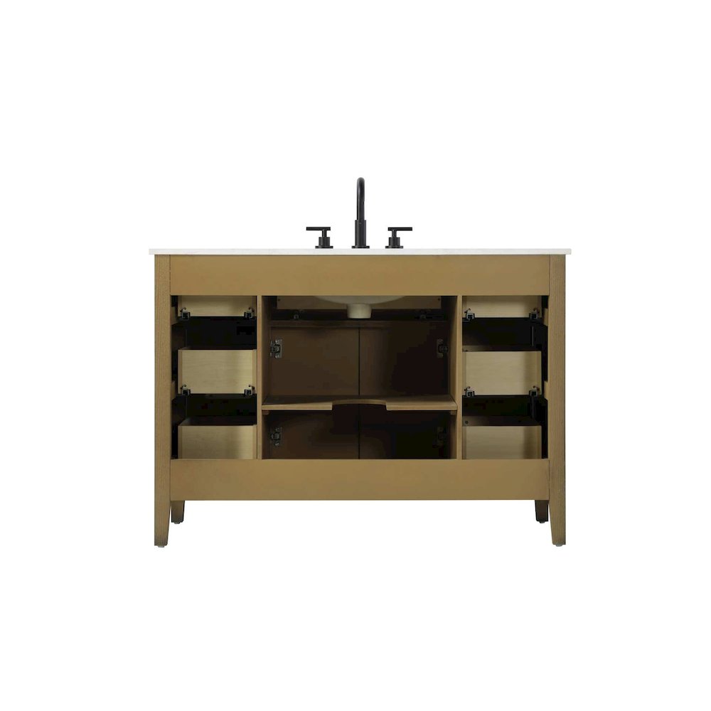 48 inch Single Bathroom Vanity in Hazel Oak. Picture 8