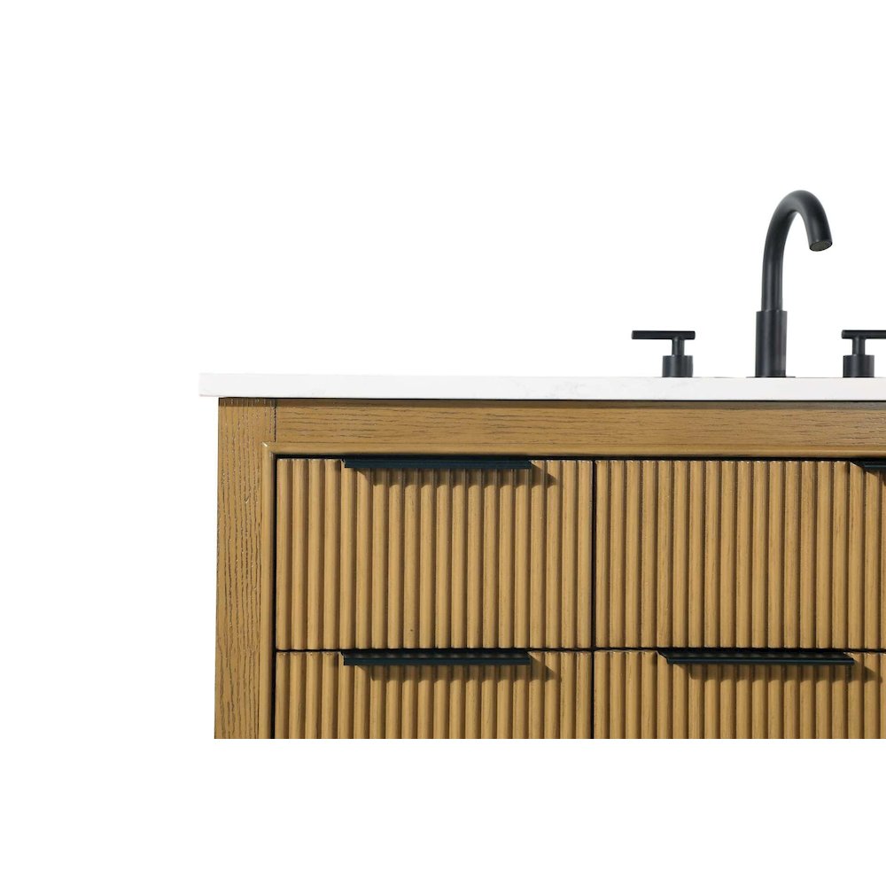 48 inch Single Bathroom Vanity in Honey Teak. Picture 8