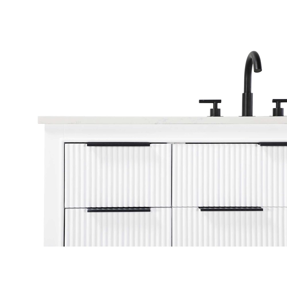 48 inch Single Bathroom Vanity in White. Picture 6