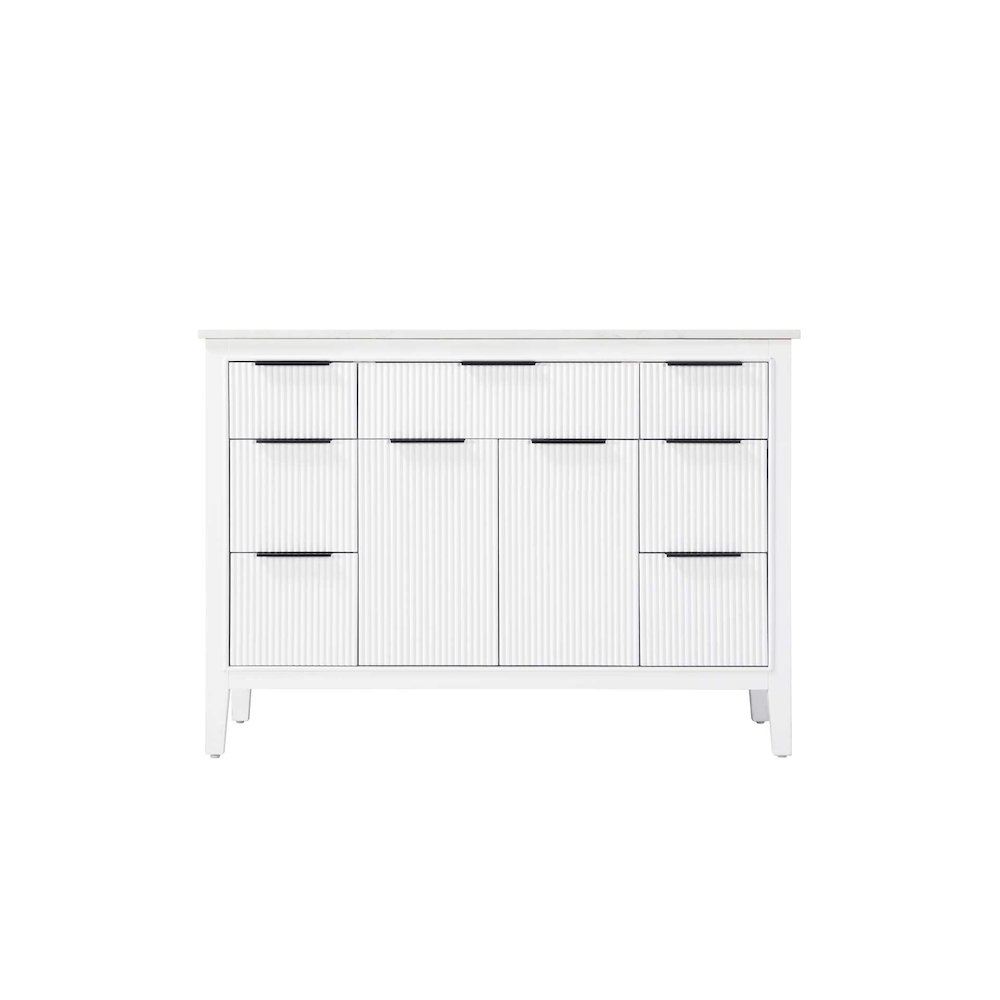 48 inch Single Bathroom Vanity in White. Picture 9
