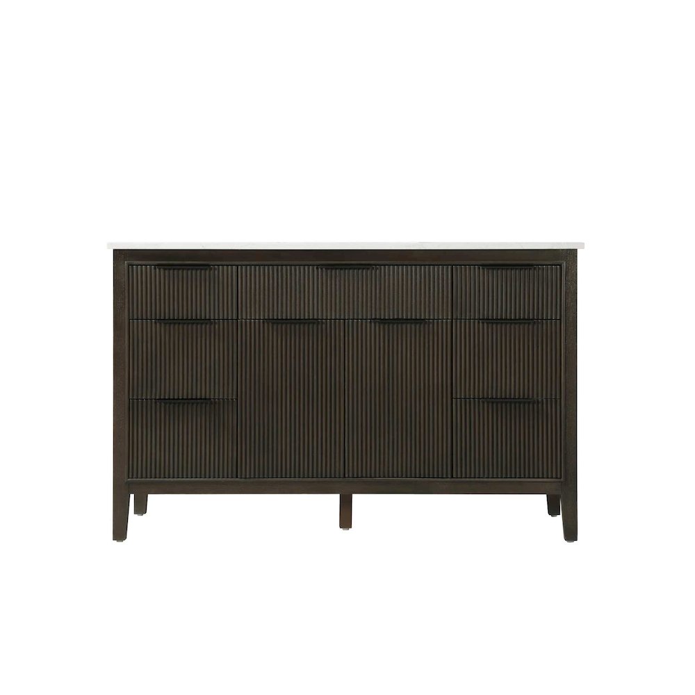 54 inch Single Bathroom Vanity in Chocolate Oak. Picture 9